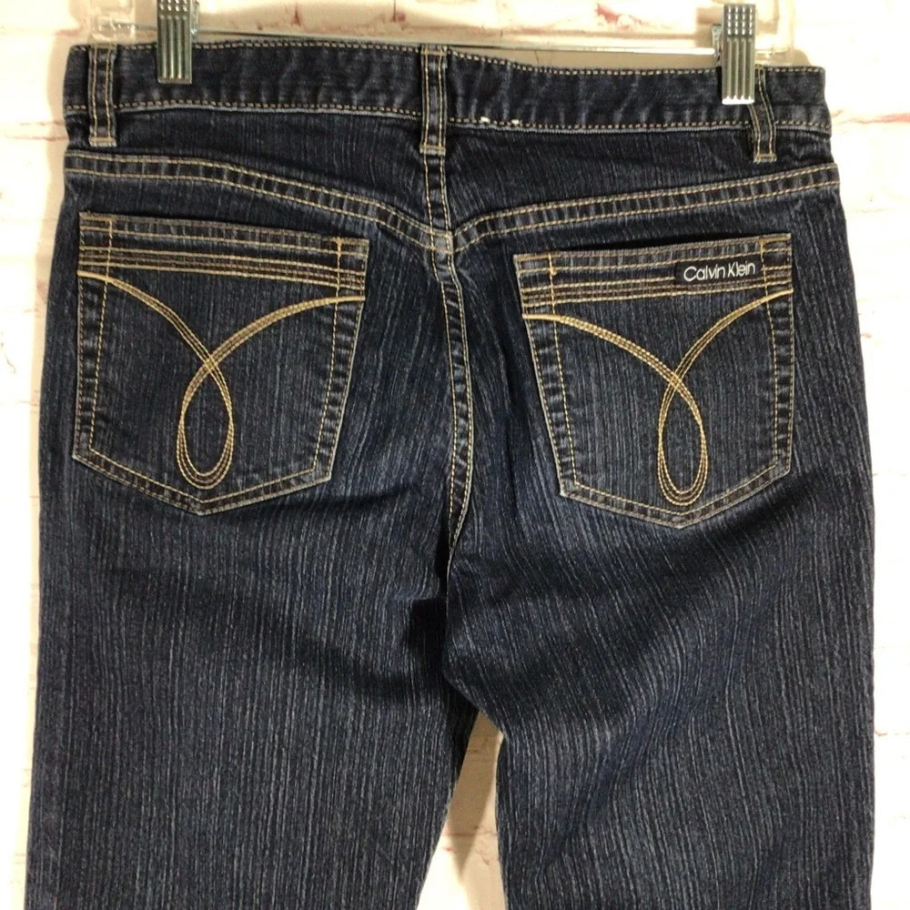 Calvin Klein Flare Denim Blue Jeans - Size 8 - Picture 5 of 10